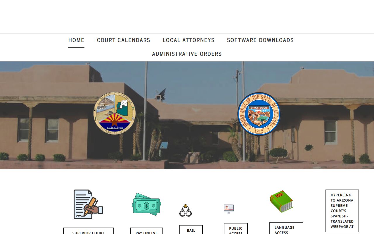 La Paz County Superior Court Clerk homepage
